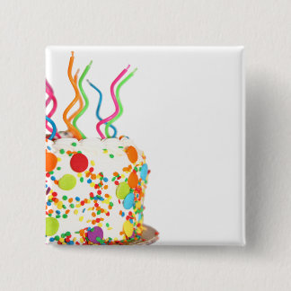 Birthday Cake Magnet 2 Inch Square Button