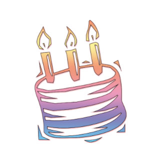 Birthday Cake Minimalist T-Shirt | Cute Cake Art