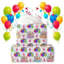 Birthday Cake NAME Balloons Personalize AGE Roll