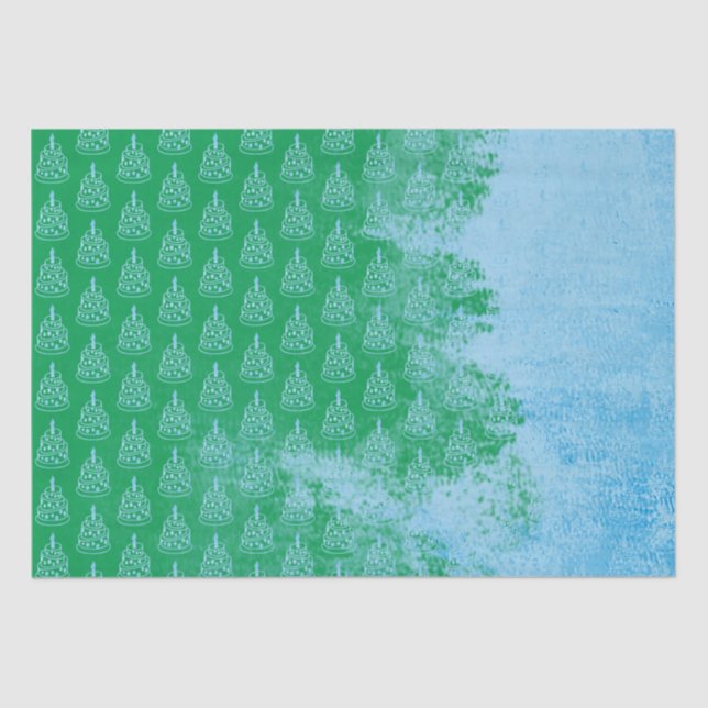 Birthday Cake Paint Brush Tissue Paper (Front)