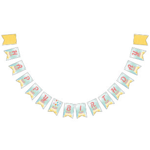 Birthday Cake - Party Bunting Flags Banner