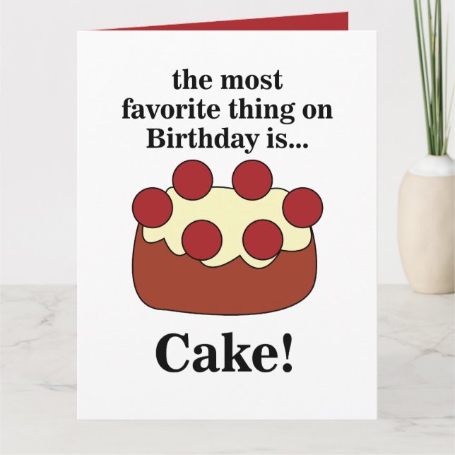 Birthday Cake Party Card (Front)