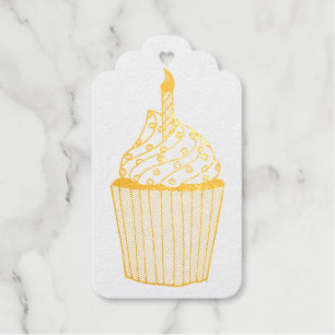 Birthday Cake Party Favour Sprinkles Candle Cupcak Gift Tags