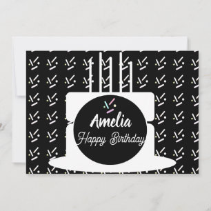 Birthday Cake Party Sprinkles Colouring  Holiday Card