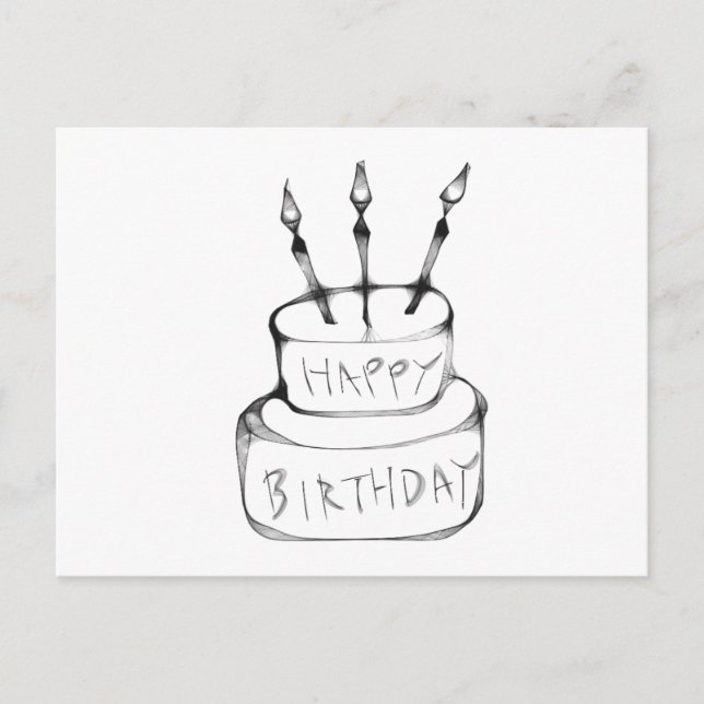 Birthday Cake Postcard (Front)