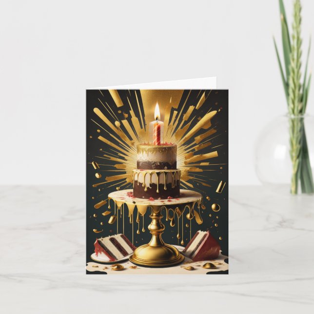 Birthday Cake Postcard (Front)