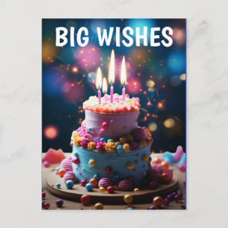 BIRTHDAY CAKE  POSTCARD