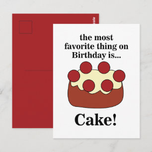 Birthday Cake Postcard