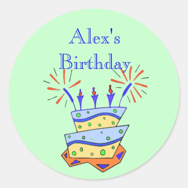 Birthday Cake Sticker (Front)