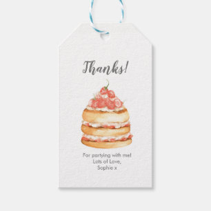 Birthday cake Thank you tags Favor tags