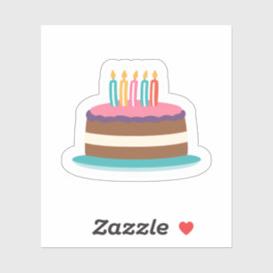 Birthday Cake with Candles   Colourful Cake Bday