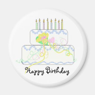 Birthday Cake with Candles Magnet