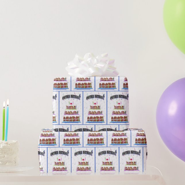 Birthday Cake With Confetti Wrapping Paper (Party Gifts)