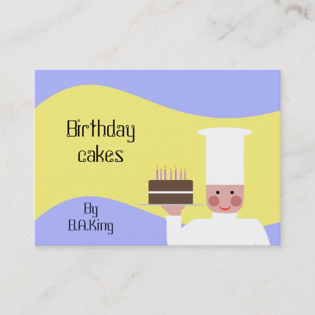Birthday cakes By B.A.King Business Card (Front)