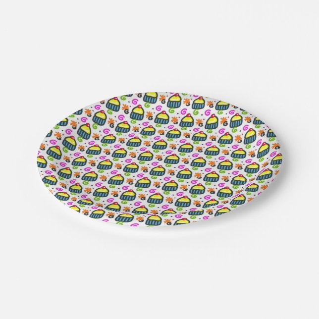 Birthday cakes Paper Plates (Angled)