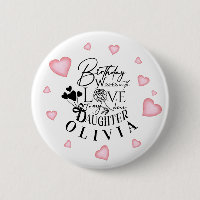 Birthday Calligraphy Custom Name Minimalist Hearts