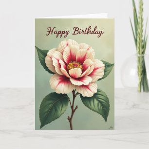 Birthday Camellia Bloom Card