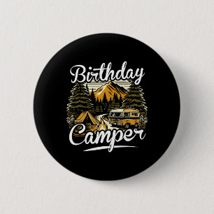 Birthday Camper Camping 2 Inch Round Button