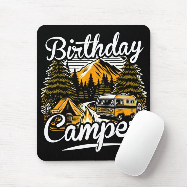 Birthday Camper Camping Camper Lover Mouse Pad (With Mouse)