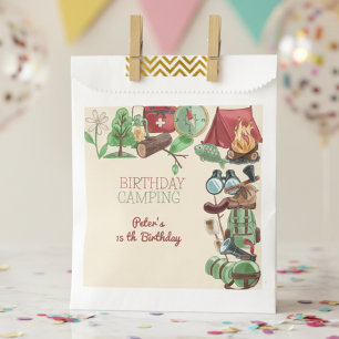 Birthday camping nature hiking for kids favour bag