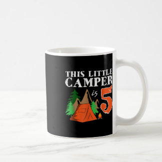 Birthday Camping Shirt-this Little Camper Is 5  Coffee Mug