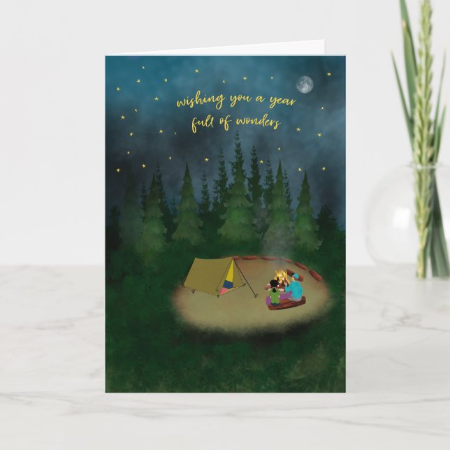 Birthday Camping Under the Stars Card (Front)