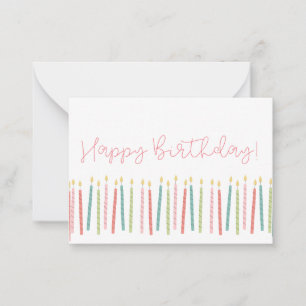 Birthday Candle Flat Note Card