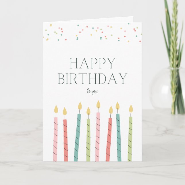 Birthday Candle Greeting Card (Front)