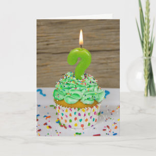 Birthday candle question mark card