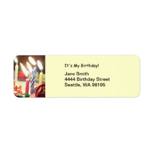 Birthday Candles Address Label