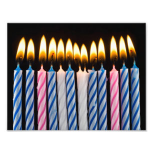birthday candles photo print