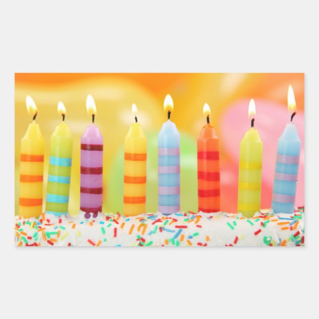Birthday Candles Sticker (Front)