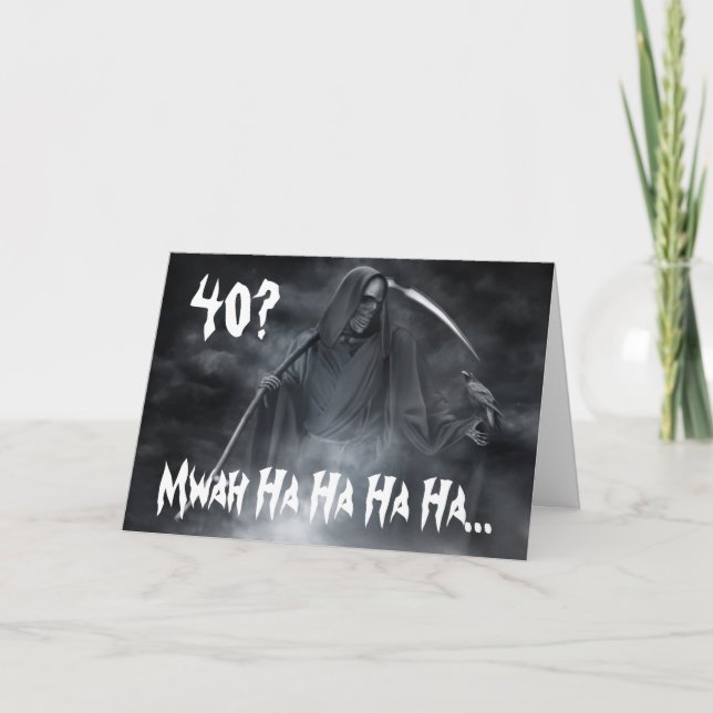 Birthday Card 40th. (Front)