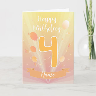 Birthday card 4 years