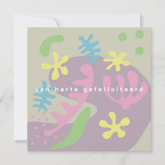 birthday card abstract flowers (Front)