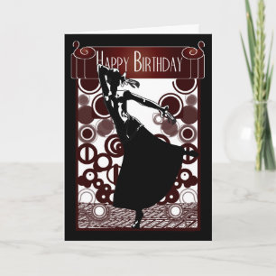 Birthday card Art Deco Roaring 20's