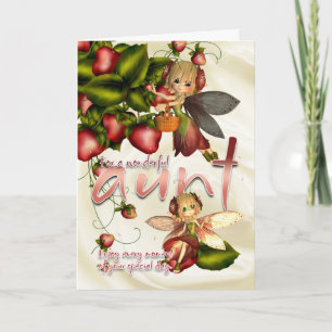 Birthday Card - Aunt - Moonies Cutie Pie Fairies