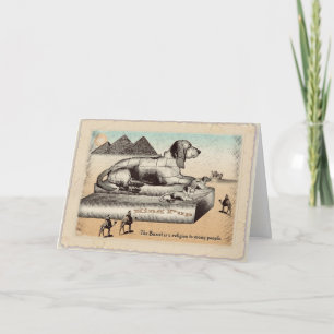 Birthday card  -Basset sphinx