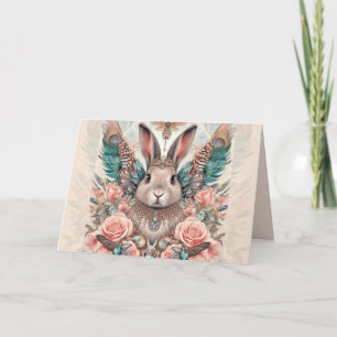 Birthday Card Bunny Rabbit Angel Princess
