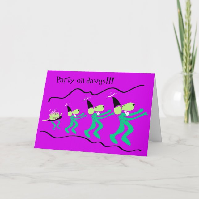 Birthday Card Conga Line (Front)
