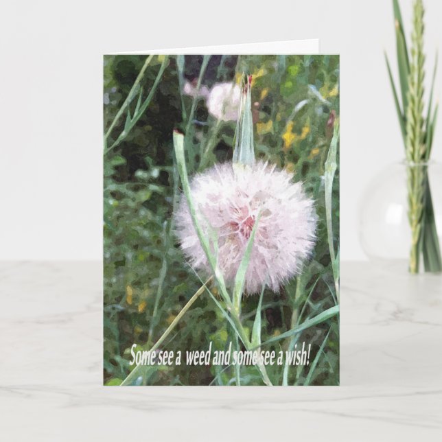BIRTHDAY CARD: Dandelion Wish_ Card (Front)