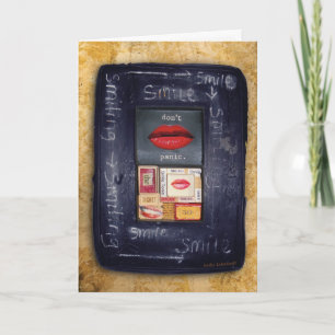 Birthday card: Don't Panic / Smile! Card