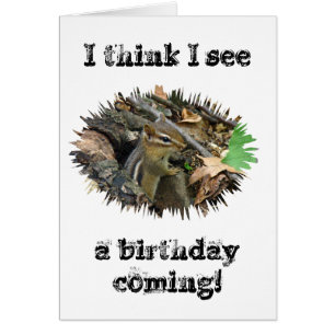 Birthday Card Eastern Chipmunk