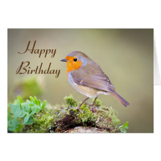 Digital Download, Bird Birthday Card, Robin Digital Greeting - Inspire...