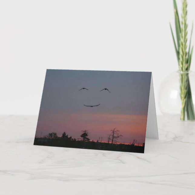 Birthday Card - Face in the Sky (Front)