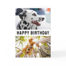 Birthday Card Folded 2 Photos & Text