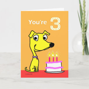 birthday card for 3 year old