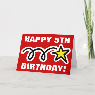 Birthday Card for 5 year old kid - Customizable