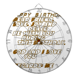 Birthday Card for a Christian Friend Dartboard