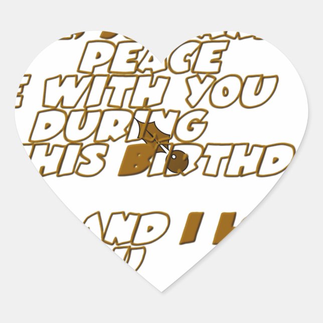 Birthday Card for a Christian Friend Heart Sticker (Front)